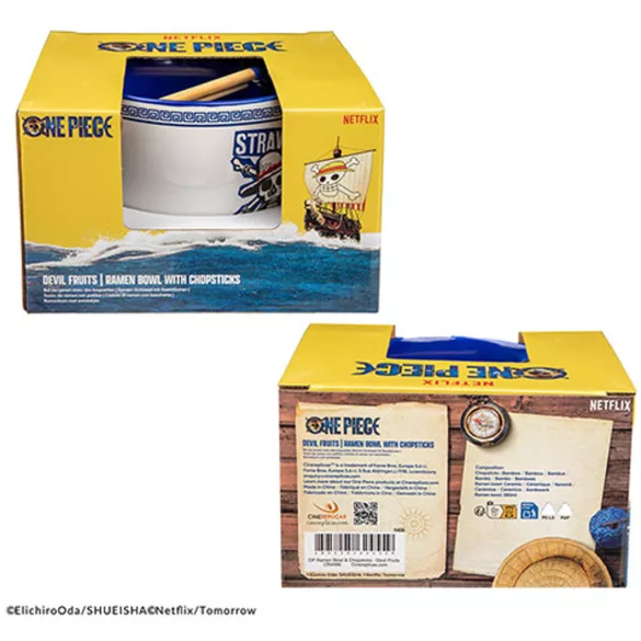 One Piece Netflix - Ramen bowl and chopsticks - Devil Fruit-CR4490