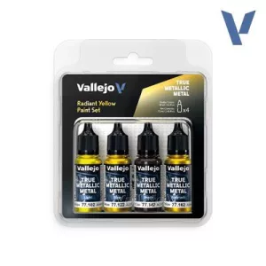 Vallejo True Metallic Metal Radiant Yellow Paint Set (4)-77259