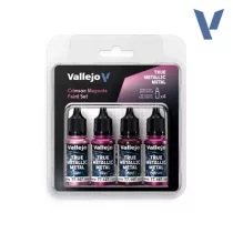Vallejo True Metallic Metal Crimson Magenta Paint Set (4)-77261