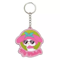 My Meloy - Rubber Keychain with Glitter Effect (7 cm) - Stickers Style-