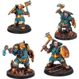 Warcrow Mounthaven Militia törpe miniatűr egység
