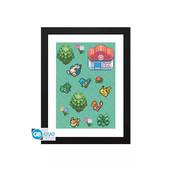 Pokémon - Framed print (30x40) - Pixel Art-GBYDCOA043