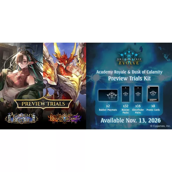 Shadowverse: Evolve - Academy Royale & Dusk of Calamity Preview Trials Kit - EN-SVEE-BP2122PTK