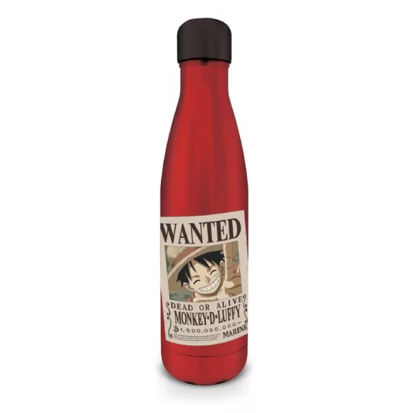 One Piece fém palack - Wanted Luffy