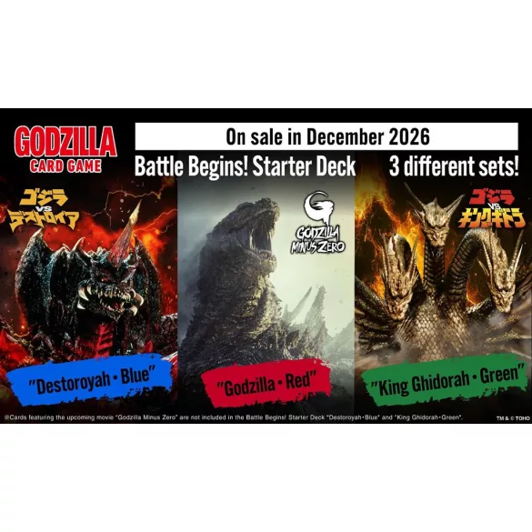 Godzilla Card Game - Battle Begins! Starter Deck "King Ghidorah - Green" Display (6 Decks) - EN-GZCGE-SD05