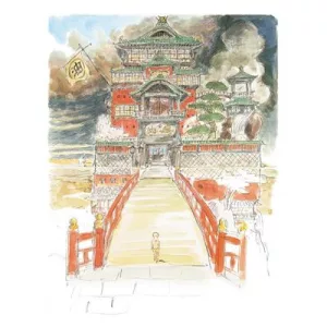 Spirited Away - Watercolor Greeting Card (24x15,8 cm) - Aburaya-MOVIC-95203