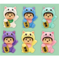 Monchichi - Blind Box - Lucky Cat (CDU of 6)-TKMCC001