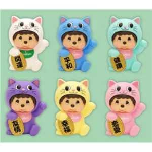 Monchichi - Blind Box - Lucky Cat (CDU of 6)-TKMCC001
