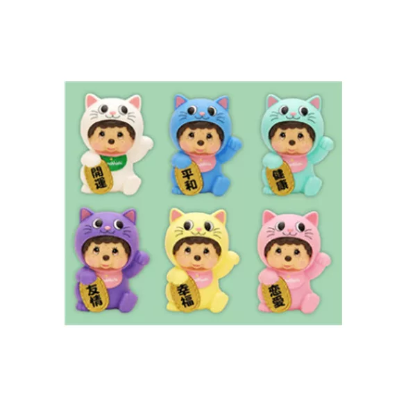 Monchichi - Blind Box - Lucky Cat (CDU of 6)-TKMCC001