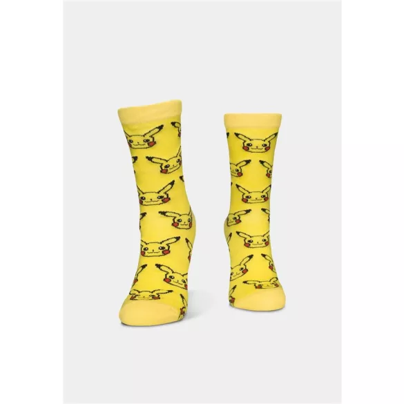 Pokémon - Crew Socks (3 Pack) - Charmander, Pikachu, Eevee - 35/38-CR850202POK-35/38