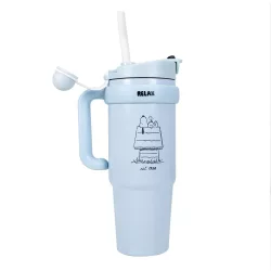 Peanuts - Tumbler with straw (850ml) - Snoopy & Woodstock-3000041