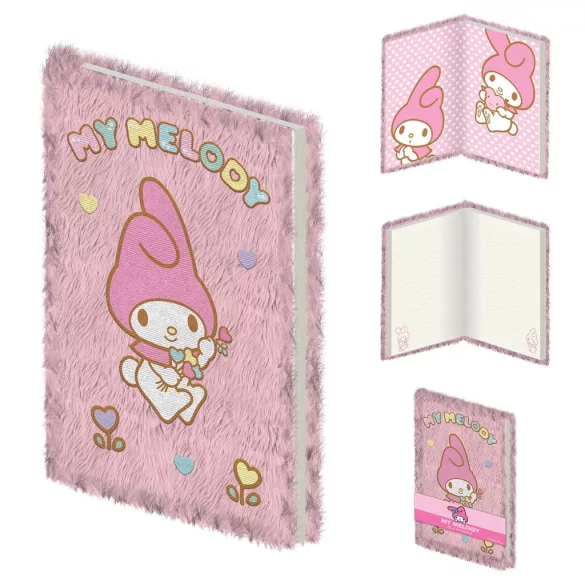 My Melody - A5 Plush Casebound Notebook-SR2501687