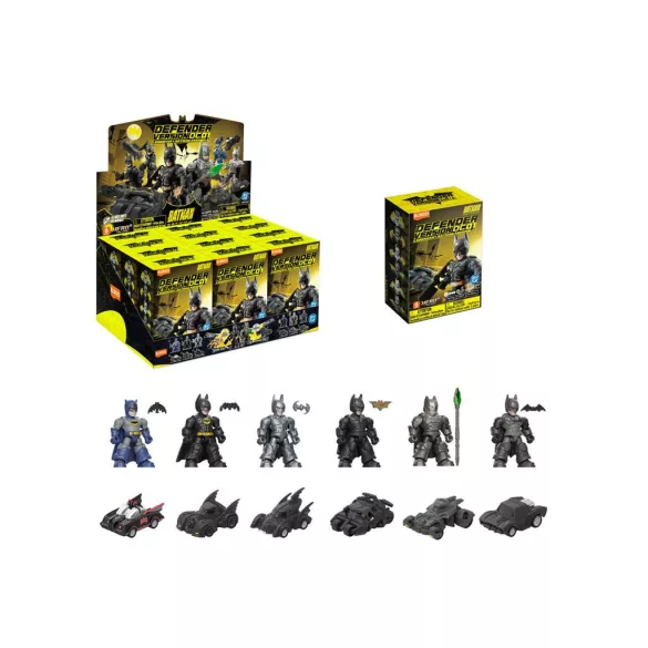 Batman - Blokees Blindbox - DC Hero Defender Series 01, 12 darabos display