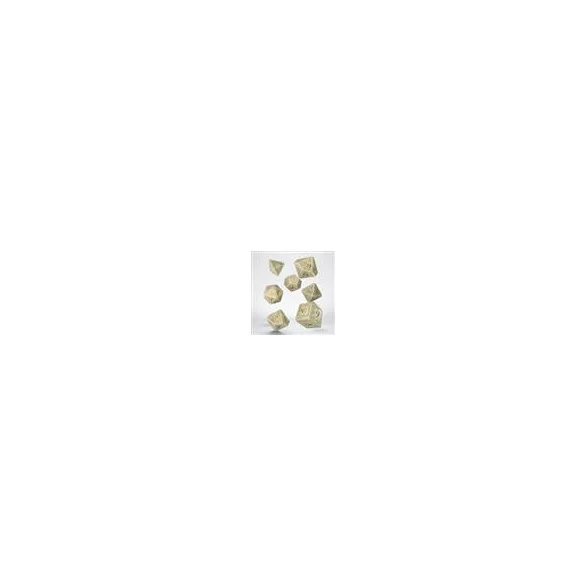 Elvish Shimmering beige & copper Jumbo Dice Set-SJELV01