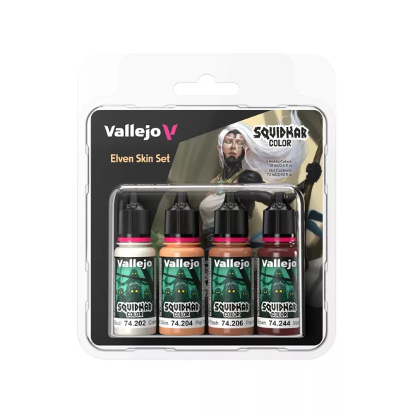 Vallejo - 4 colors set - Squidmar Color - Elven Skin set (4)-74304