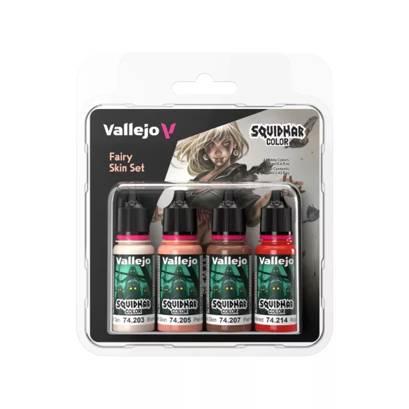 Vallejo - 4 colors set - Squidmar Color - Fairy Skin set (4)-74306