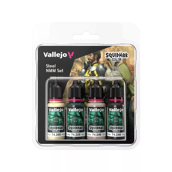 Vallejo - 4 colors set - Squidmar Color - Steel NMM set (4)-74311