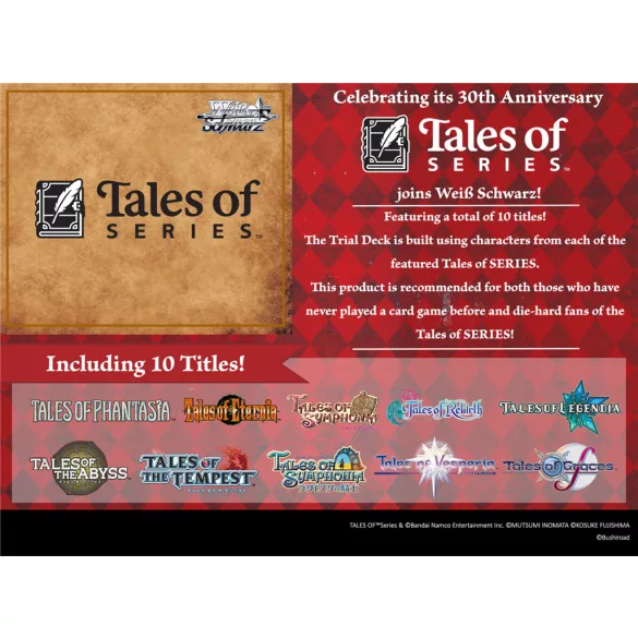 Weiß Schwarz - Tales of SERIES Trial Deck Display (4 Decks) - EN-WSE-TAL/S126-TD