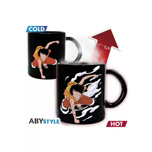 One Piece - Mug Heat Change (460ml) - Luffy & Ace-ABYMUGA443_G