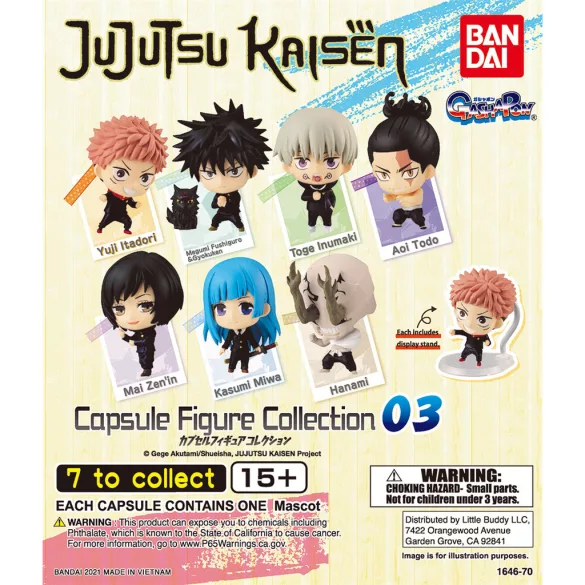 Jujutsu Kaisen - Gashapon Blind Box Bags (CDU of 24) - Capsule Figure Collection 03-VE87820C
