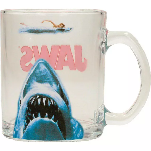 Jaws - Transparent Glass Mug - Movie Poster-SDTUNI22459
