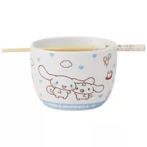 Cinnamoroll - Ceramic Bowl & Chopsticks Set-SKATER-SR-69726