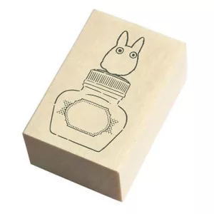 My Neighbor Totoro - Wooden Stamp - Small Totoro & Ink Bottle-BEVERLY-12918