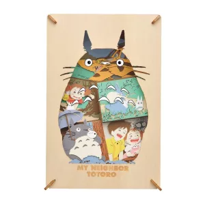 My Neighbor Totoro - Paper Theatre - Wood Style Silhouette Big Totoro-ENSKY-52300