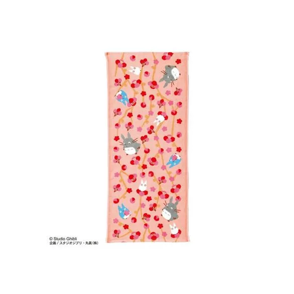 My Neighbor Totoro - Imabari Cotton Gauze Towel (34x80 cm) - Totoro Plum Bossom-MARU-53317