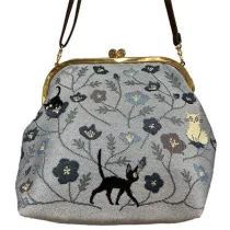 Kiki's Delivery Service - Shoulder Pouch - Jiji Blue Flower-MARU-78862
