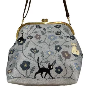Kiki's Delivery Service - Shoulder Pouch - Jiji Blue Flower-MARU-78862
