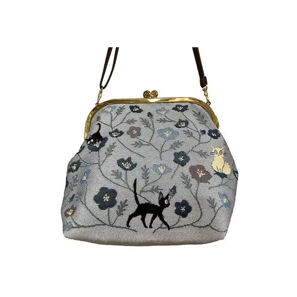 Kiki's Delivery Service - Shoulder Pouch - Jiji Blue Flower-MARU-78862