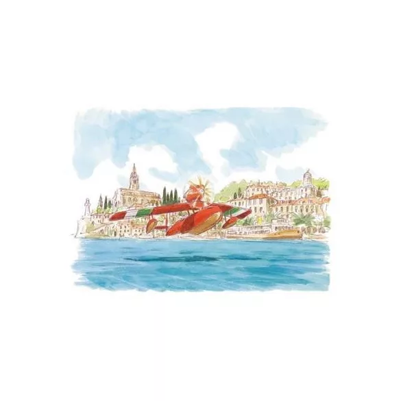 Porco Rosso - Watercolour Greeting Card (24x15,8 cm) - Seaplane-MOVIC-95201