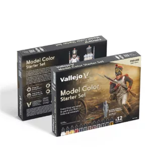 Vallejo - Model Color: Starter Set (12 + Figure + Brush)-70266