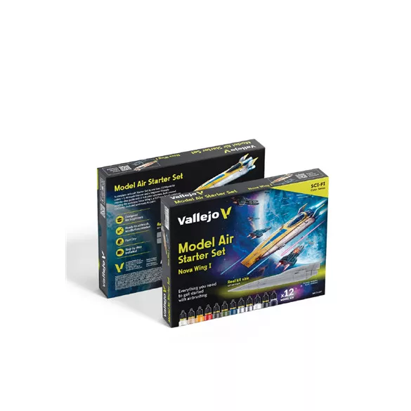Vallejo - Model Air: Starter Set (12 + Figure)-71647