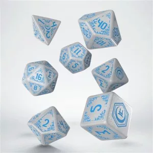 Shadow Scar Dice Set: White&Blue-SSSC01