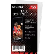UP - Tall Soft Card Sleeves - 2-1/2 x 4-3/4 (100 Sleeves)-81194