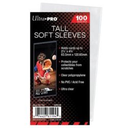 UP - Tall Soft Card Sleeves - 2-1/2 x 4-3/4 (100 Sleeves)-81194