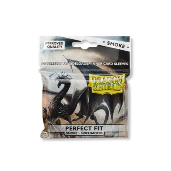 Dragon Shield Standard Perfect Fit Sideloading Sleeves - Clear/Smoke (100 Sleeves)-AT-13123