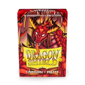 Dragon Shield Small Sleeves - Japanese Matte Crimson (60 Sleeves)-AT-11121