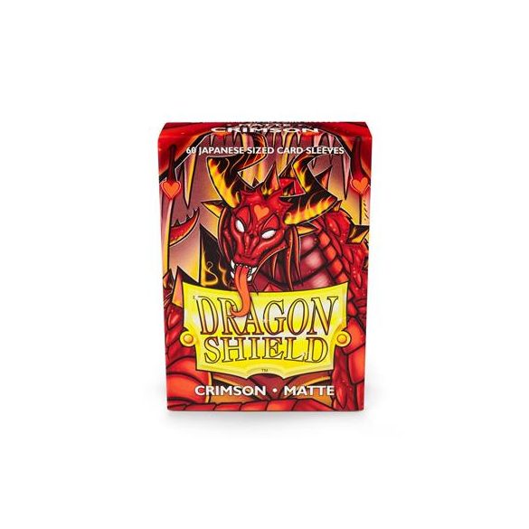 Dragon Shield Small Sleeves - Japanese Matte Crimson (60 Sleeves)-AT-11121