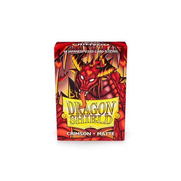 Dragon Shield Small Sleeves - Japanese Matte Crimson (60 Sleeves)-AT-11121