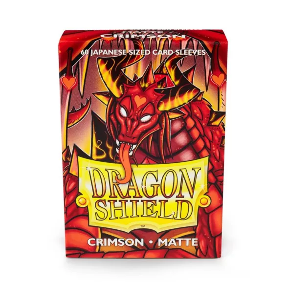 Dragon Shield Small Sleeves - Japanese Matte Crimson (60 Sleeves)-AT-11121
