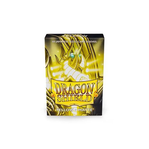 Dragon Shield Small Sleeves - Japanese Matte Yellow (60 Sleeves)-AT-11114