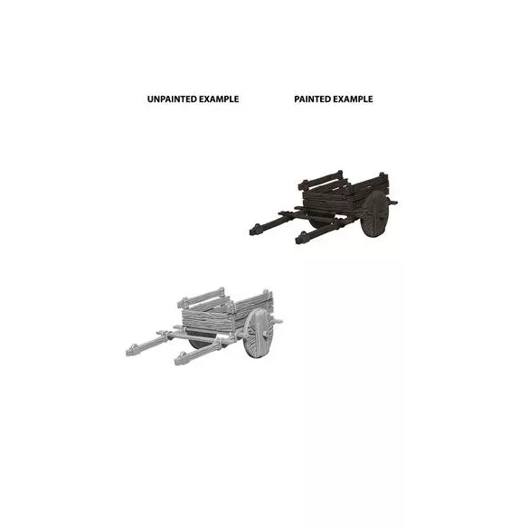 WizKids Deep Cuts Unpainted Miniatures: 2 Wheel Cart-73096
