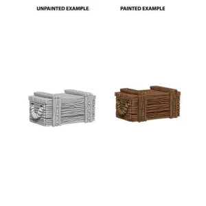 WizKids Deep Cuts Unpainted Miniatures - Crates-WZK73090