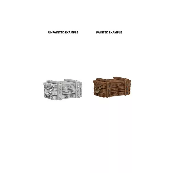WizKids Deep Cuts Unpainted Miniatures - Crates-WZK73090