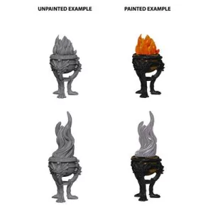 Wizkids Deep Cuts Unpainted Miniatures: Braziers-73034