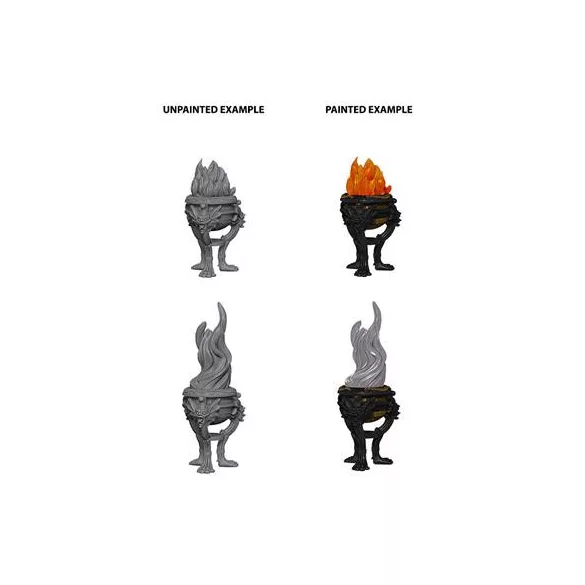 Wizkids Deep Cuts Unpainted Miniatures: Braziers-73034