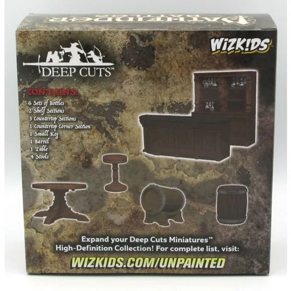 Pathfinder Deep Cuts Unpainted Miniatures – Rusty Dragon Bar díszletelem-készlet